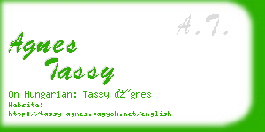 agnes tassy business card